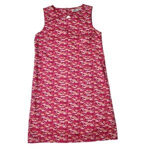 Vineyard Vines Girls Whale Outline Diamond Back Dress Pink Coral Size 12